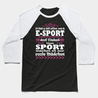 Gaming e-sport Mädchen Frauen Profi Gamerin Baseball T-Shirt